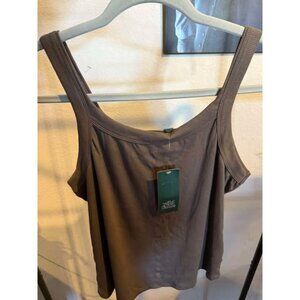 Wild Fable Womens Layering Tank Top Pewter Ribbed Fabric Sleeveless XXL